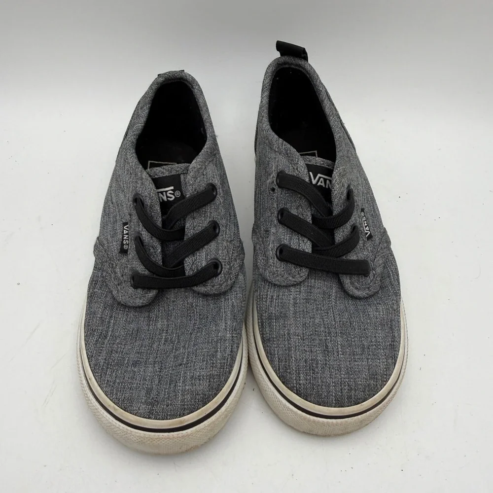 Vans Atwood Sneakers Toddler Size 9 Grey Canvas Low Top Skate Shoes